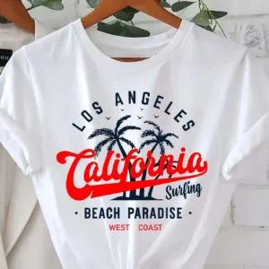 Los Angeles California Beach Surfing Paradise Design