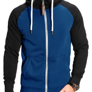 Men Hoodies Long Sleeve Sweatshirt Zipper Design